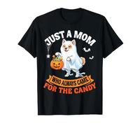 Solo Una Mamma Che veniva Sempre per Il Candy Halloween Ghost Dog Maglietta