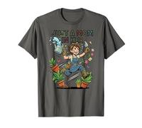 Solo Una Mamma nel Suo Cartone Animato Giardiniere Giardinaggio Era Maglietta