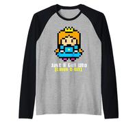 Solo Una Ragazza Che AMA 8-Bit Vintage Arcade Maglia con Maniche Raglan