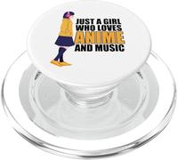 Solo una ragazza che ama anime e musica Anime Amante Ragazze Adolescente PopSockets PopGrip per MagSafe