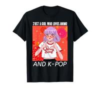 Solo Una Ragazza Che AMA Anime e Musica K-Pop Maglietta