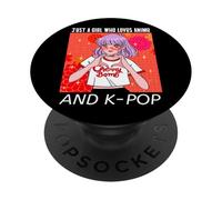 Solo una ragazza che ama anime e musica K-Pop PopSockets PopGrip Adesivo