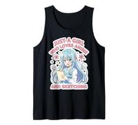 Solo Una Ragazza Che AMA Anime e Schizzi Amante Artista Arte Canotta