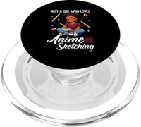 Solo una ragazza che ama anime e schizzi di donne afro Manga PopSockets PopGrip per MagSafe