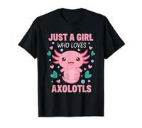 Solo Una Ragazza Che AMA Axolotls Divertente Adorabile Animale Domestico Kawaii Maglietta