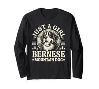 Solo una ragazza che ama Bernese Mountain Berner Dog Retro Maglia a Manica