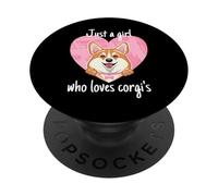 Solo una ragazza che ama Corgi - Carino corgi cane amante PopSockets PopGrip Adesivo