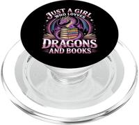 Solo una ragazza che ama draghi e libri Fantasy Dragon PopSockets PopGrip per MagSafe