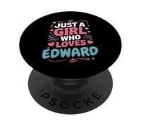 Solo una ragazza che ama Edward Cute Edward Fan o Partner PopSockets PopGrip Adesivo