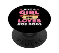 Solo una ragazza che ama gli amanti degli hot dog hot dog PopSockets PopGrip Adesivo