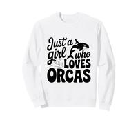 Solo Una Ragazza Che AMA Gli Amanti della Vita Marina delle orche Felpa