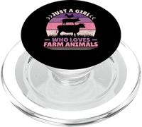 Solo una ragazza che ama gli animali da fattoria Amante Donne Contadino Ragazza PopSockets PopGrip per MagSafe