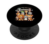 Solo una ragazza che ama gli animali Wild Safari simpatici animali da zoo PopSockets PopGrip Adesivo
