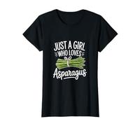 Solo una ragazza che ama gli asparagi, simpatico design vegetariano Maglietta