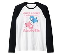 Solo Una Ragazza Che AMA Gli Axolotl Axolotl Cute Kawaii des Maglia con Maniche Raglan