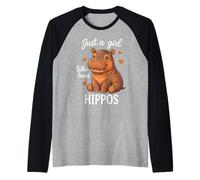 Solo Una Ragazza Che AMA Gli ippopotami Maglia con Maniche Raglan