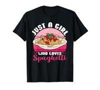 Solo una ragazza che ama gli spaghetti pasta vintage Maglietta