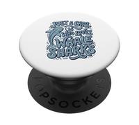 Solo una ragazza che ama gli squali balena Boho Art PopSockets PopGrip Adesivo