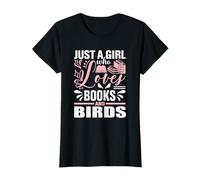 Solo Una Ragazza Che AMA Gli Uccelli e i Libri Leggere Il Libro Bibliotecario Maglietta