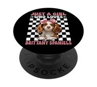 Solo una ragazza che ama i Brittany Spaniel Brittany Spaniel Dog PopSockets PopGrip Adesivo