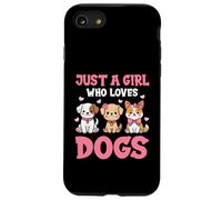 Solo una ragazza che ama i cani, simpatico cucciolo, amante dei cani, cane da ragazza Custodia per iPhone SE (2020) / 7 / 8