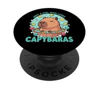 Solo una ragazza che ama i capibara carino PopSockets PopGrip Adesivo