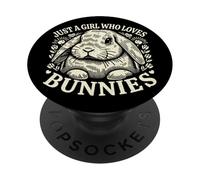Solo una ragazza che ama i coniglietti Holland Lop Rabbit Vintage PopSockets PopGrip Adesivo