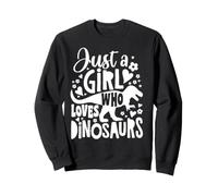 Solo Una Ragazza Che AMA i Dinosauri Funny White Felpa