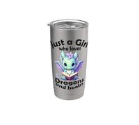 Solo una ragazza che ama i draghi e i libri, Dragon for Kids Bicchiere termico in acciaio inox doppia parete