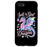 Solo una ragazza che ama i draghi Pastel Dragon Butterfly Lover Custodia per iPhone SE (2020) / 7/8