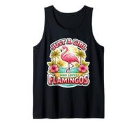 Solo Una Ragazza Che AMA i Fenicotteri Amante delle Donne Canotta