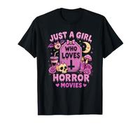 Solo Una Ragazza Che AMA i Film Horror Goth Spooky Maglietta