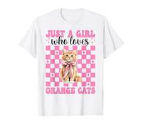 Solo Una Ragazza Che AMA i Gatti Arancioni Tabby Cat Girl Coquette Maglietta