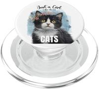 Solo una ragazza che ama i gatti Bambino Ragazze Adolescenti Giovani Donne PopSockets PopGrip per MagSafe