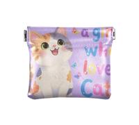 Solo una ragazza che ama i gatti moda donna uomo portamonete in pelle accessori da viaggio decorativi per uomo donna viaggio monedas para