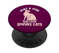 Solo una ragazza che ama i gatti Sphynx PopSockets PopGrip Adesivo