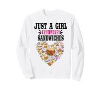 Solo Una Ragazza Che AMA i panini Ragazze Amanti del Fast Felpa