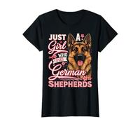 Solo Una Ragazza Che AMA i pastori Tedeschi Alsazian Dog Girls Maglietta