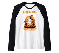 Solo Una Ragazza Che AMA Il Bulldog Francese e Halloween Maglia con Maniche Raglan