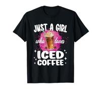 Solo Una Ragazza Che AMA Il caffè Freddo Amante del caffè Maglietta