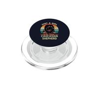 Solo una ragazza che ama il cane da pastore caucasico retrò vintage PopSockets PopGrip per MagSafe