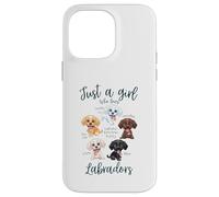 Solo una ragazza che ama il cane Labrador Razze Volpe Cioccolato Rosso Custodia per iPhone 14 Pro Max
