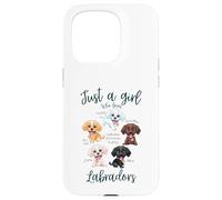 Solo una ragazza che ama il cane Labrador Razze Volpe Cioccolato Rosso Custodia per iPhone 15 Pro