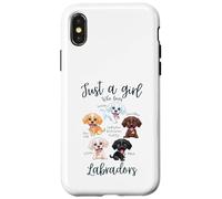 Solo una ragazza che ama il cane Labrador Razze Volpe Cioccolato Rosso Custodia per iPhone X/XS