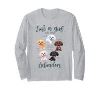 Solo una ragazza che ama il cane Labrador Razze Volpe Cioccolato Rosso Maglia a Manica