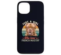 Solo una ragazza che ama il cane mastino francese vintage retrò Custodia per iPhone 13
