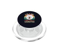 Solo una ragazza che ama il cane samoiedo retrò vintage PopSockets PopGrip per MagSafe
