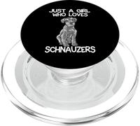 Solo una ragazza che ama il cane Schnauzer Proprietario PopSockets PopGrip per MagSafe