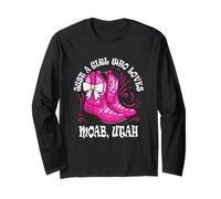 Solo una ragazza che ama il design degli stivali da cowgirl Moab UT Maglia a Manica