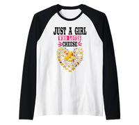 Solo una ragazza che ama il formaggio di formaggio per Maglia con Maniche Raglan